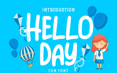 Hello Day | Carattere divertente per bambini