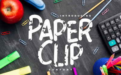 Clipe de papel | Fonte divertida decorativa