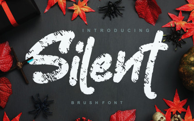 Silenzioso | Carattere pennello decorativo