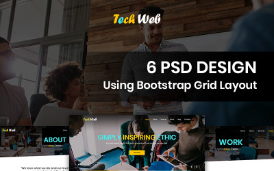 Tech Web - Šablona PSD společnosti Web Design Company