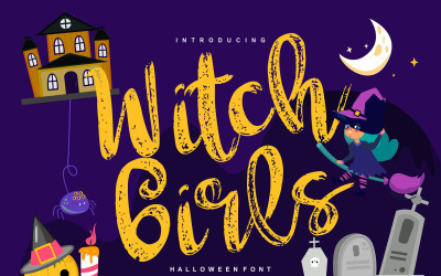 Witch girls | Script Halloween Font