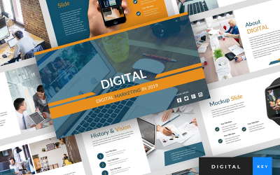 Digital - Digital marknadsföringspresentation - Keynote-mall