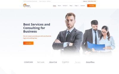 Szinergia - Consulting Agency többoldalas HTML webhelysablon