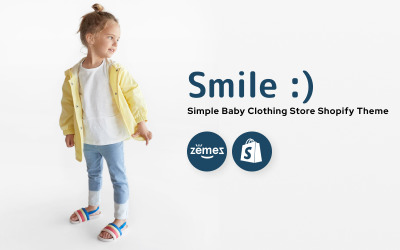Uśmiech - prosty motyw Shopify dla sklepu z odzieżą dla niemowląt