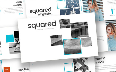 Fyrkantig PowerPoint-mall