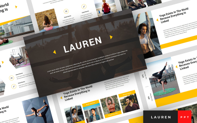 Lauren - Yoga Presentation PowerPoint template