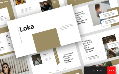 Loka - PowerPoint-mall för modepresentation