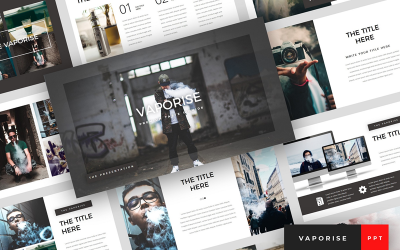 Vaporise - Vape &amp; Vapor Presentation PowerPoint template
