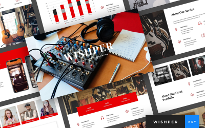 Wishper - Презентація студії звукозапису - основний шаблон