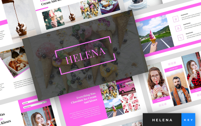 Helena-冰淇淋演示文稿-主题演讲模板