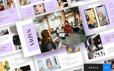 Nadia - Hair Salon Presentation - Keynote template