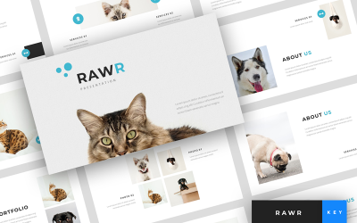 Rawr - Presentation av husdjurstjänster - Keynote-mall