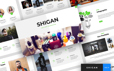 Shigan - Prezentacja Vape Shop - Szablon Keynote