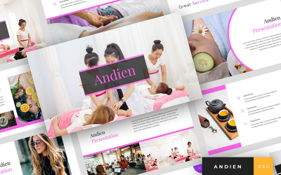 Andien - apresentação de spa e beleza Google Slides