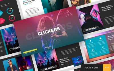 Clickers - Musikbandpresentation Google Slides