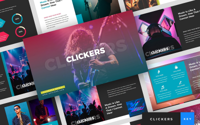 Clickers-音乐乐队演示-主题演讲模板