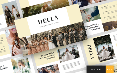 Della - svatební prezentace Google Slides