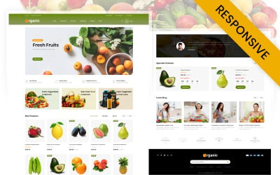 Organik Meyve Mağazası OpenCart Duyarlı Şablon