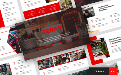 Teras - PowerPoint šablona prezentace restaurace