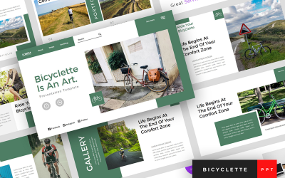 Bicyclette - Bicycle Presentation PowerPoint template