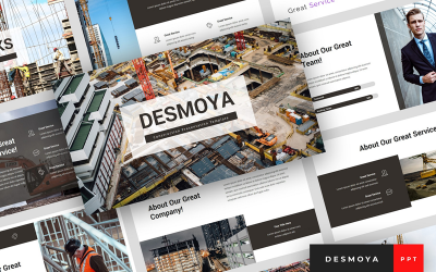 Desmoya - modelo PowerPoint de apresentação de construção