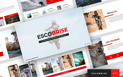 Escobrise - modelo de apresentação de esportes radicais em PowerPoint