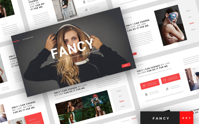 Fancy - Шаблон PowerPoint для презентації моди