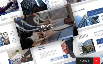 Flows – Pitch Deck bemutató PowerPoint sablon