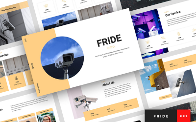 Fride - CCTV 演示文稿的 PowerPoint 模板