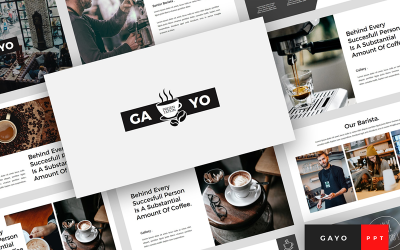 Gayo - modelo de PowerPoint de apresentação de cafeteria
