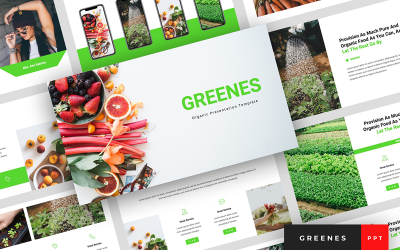 Greenes - organická prezentace PowerPoint šablona