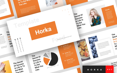 Horka - modelo de apresentação de alimentos PowerPoint