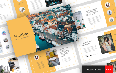 Maribor - Yaratıcı Sunum PowerPoint şablonu