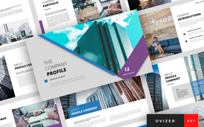 Ovizer - PowerPoint-mall för företagsprofilpresentation