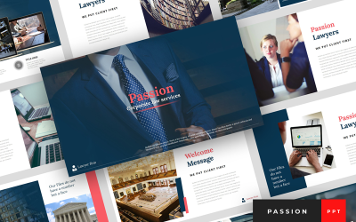Passion - PowerPoint-mall för advokatpresentation