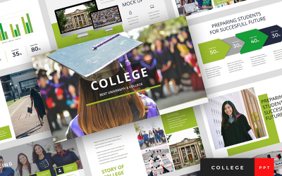 PowerPoint-Vorlage für College - Universitätspräsentation