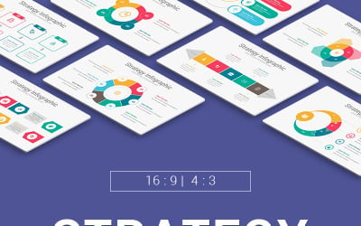 Strategická infografika PowerPoint šablony