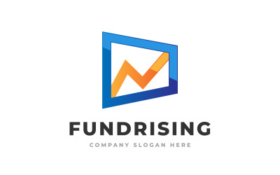 Fond stigande redovisning Finansiell logotypdesign