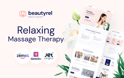 Beautyrel - WordPress-Theme für Entspannungszentren und Massagetherapie