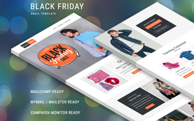 Black Friday - Modelo de boletim informativo multifuncional responsivo