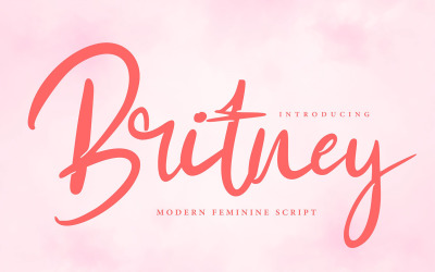 Britney | Fuente cursiva moderna