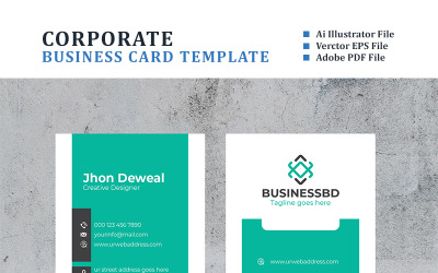 Builder Flat Visitenkarte - Corporate Identity-Vorlage