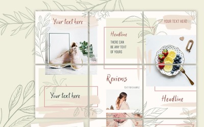 "Gentle Spring - Instagram Puzzle" - Шаблон для соцмереж №88328