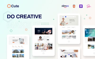 Plantilla Web "Cute - Universal Multipurpose Creative HTML" #88381