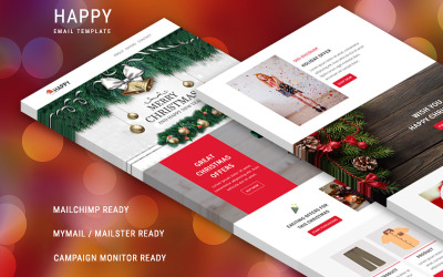 Responsivt Happy Newsletter-mall #88373