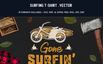 Gone Surfing - Aloha Time - Design de camisetas