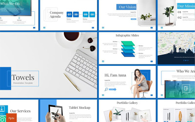 Handtücher Powerpoint-Vorlage