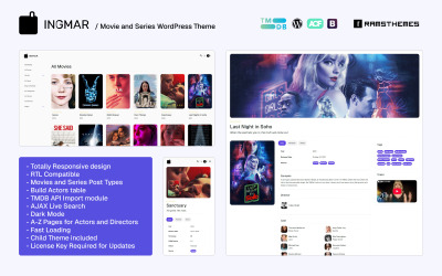 INGMAR - Film en serie WordPress Thema + RTL