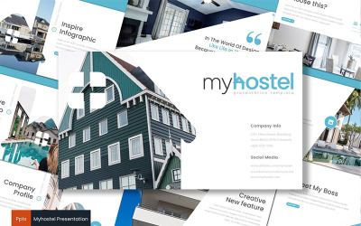 Myhostel PowerPoint sablon