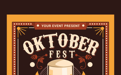 Oktoberfest Party - Vállalati-azonosság sablon